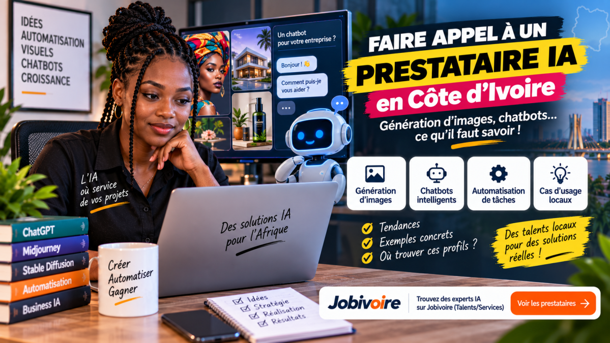 Faire appel à un prestataire IA (génération d'images, chatbots) en Côte d'Ivoire : ce qu'il faut savoir