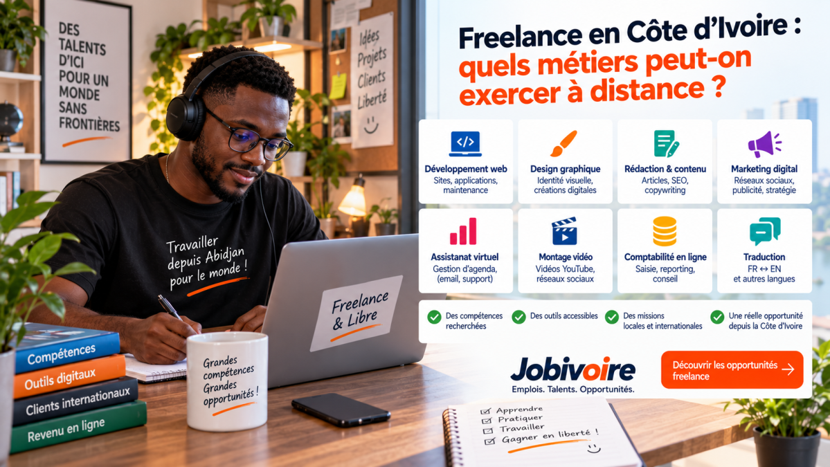 Freelance en Côte d'Ivoire : quels métiers peut-on exercer à distance ?