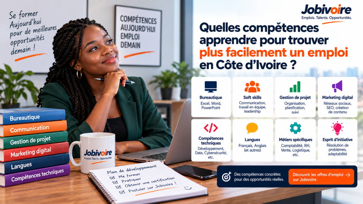 Quelles compétences apprendre pour trouver plus facilement un emploi en Côte d'Ivoire ?