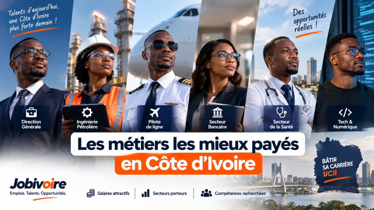 Les métiers les mieux payés en Côte d'Ivoire