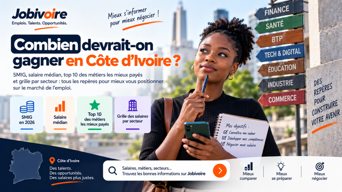 Salaires en Côte d'Ivoire : Top 10 des métiers les mieux rémunérés