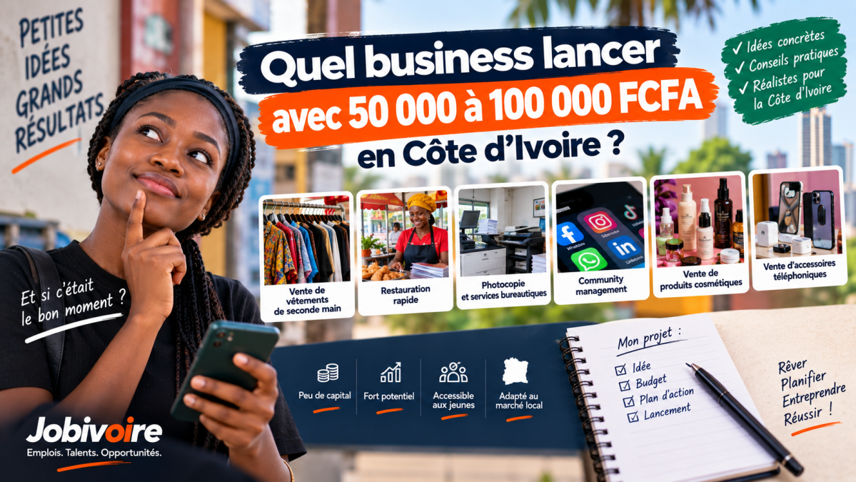 Quel business lancer avec 50 000 à 100 000 FCFA en Côte d'Ivoire